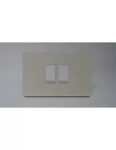 Assiette en résine Bticino Magic, 2 places, blanche, 503/220r