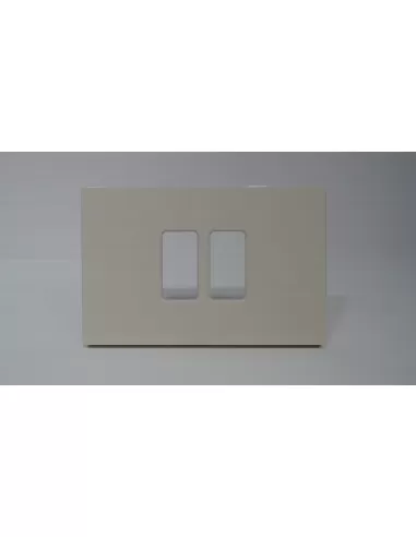 Bticino Magic resin plate, 2-seater, white, 503/220r