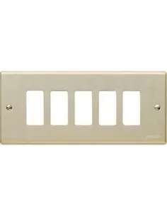 Plaque Bticino magic 505/5 avec vis oxydales 5 places