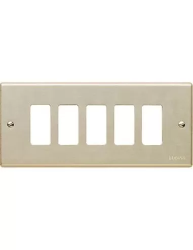 Plaque Bticino magic 505/5 avec vis oxydales 5 places