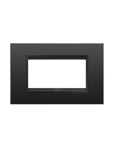 Gewiss chorus gw16204ma lux 4-seater black aluminum plate