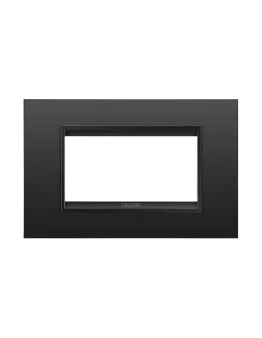 Gewiss chorus gw16204ma lux 4 places plaque aluminium noir