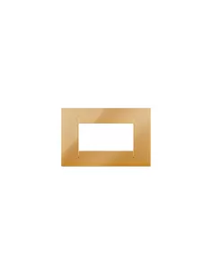 Gewiss chorus geo placa 4 lugares oro gw16404mo