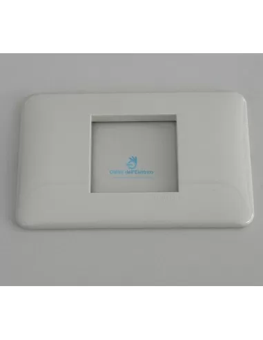 Legrand 680542 placa cruz abs 2 módulos centrales blanco