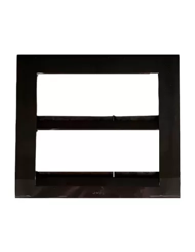 Plaque en technopolymère Ave 45p010gm RAL45, 10 modules, gris métallisé