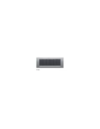 Ave 45p96gv placca grigio velluto 6 moduli