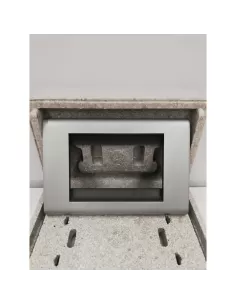 Placca living 3 posti cromo satinata