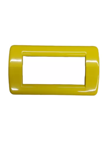 Vimar 16754.02 Placa Rondo 4 módulos Metal Amarillo