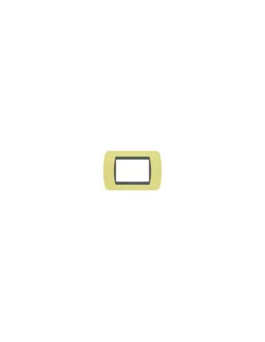 Bticino 4716ga yellow 6-seater living plate