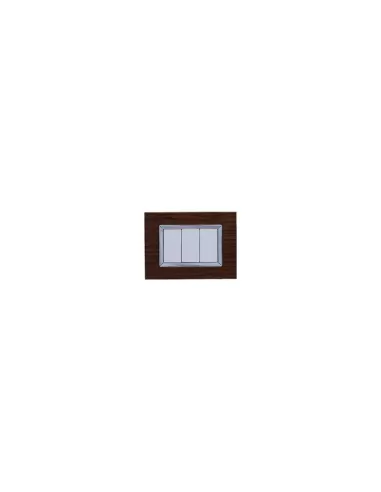 Febrero de 2983//ls placa de madera oscura de 3 orificios