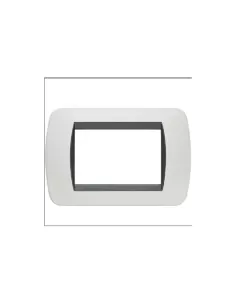 Bticino l4863ba 3-seater transition plate living international white (support 4703 or l4703)