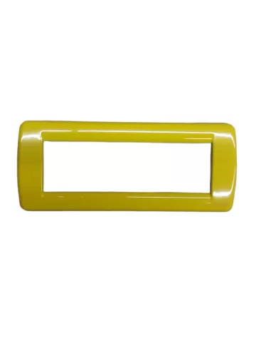 Vimar 16756.02 Placca 6 Moduli Giallo Metallizzato