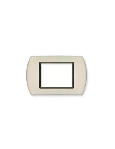 Bticino 4713be placa viva de 3 plazas beige