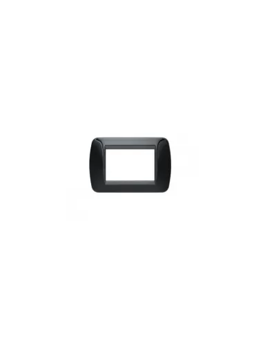 Bticino 4713nr black 3-seater living plate