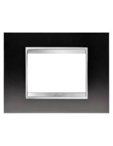 Gewiss gw16203ml plaque lux 3p métal gunmetal