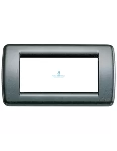 Vimar Idea 16754.23 Plaque Ronde 4 Modules Anthracite Métallisé