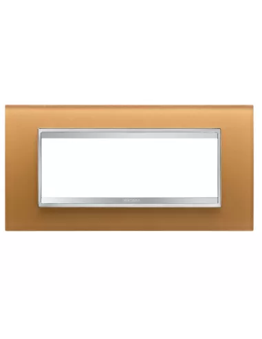 Gewiss gw16206co lux 6p plaque en verre ocre