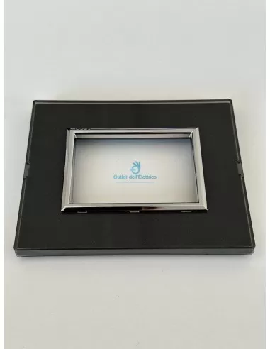 Marlanvil 7253.TI.NF.C Placca qube 3p techno-ice nero glitter-cr/c