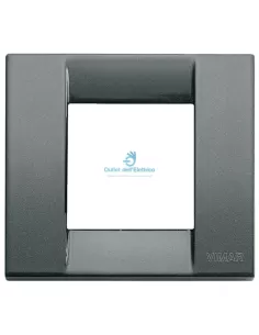 Vimar 17092.23 Placca Classica 1-2 Moduli Metallo Antracite Metallizato