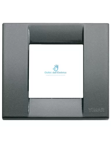 Vimar 17092.23 Classic Plaque 1-2 Modules Métal Anthracite Métallisé