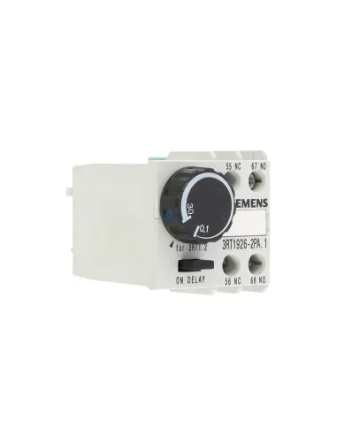 Siemens 3rt19262pa01 pneumatic timer with on-delay 0.1..30sec for s0
