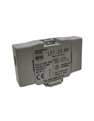 Allen-bradley 14 401 104-02 le7-25-np 4ème pôle np pour 25a sprecher schuh
