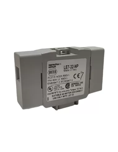 Allen-bradley 14 401 105-02 le7-32-np 4ème pôle np pour 32a sprecher schuh