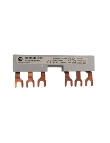 Barre omnibus triphasée Allen-Bradley 140-L12 de 54 mm avec 2 démarreurs