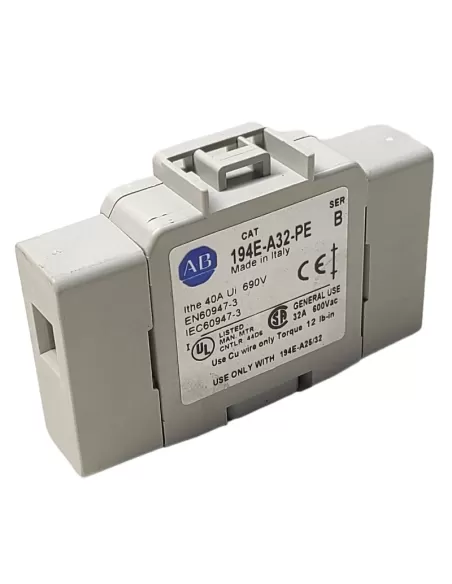 Allen-Bradley 194e-a32-pe Bottom Mount Neutral Terminal
