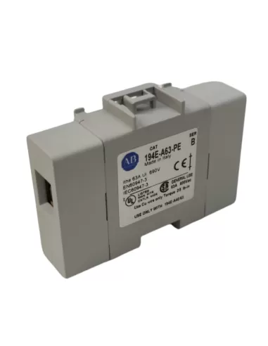 Allen-Bradley 194E-A63-PE Neutralleiterklemme mit quadratischer Bodenmontage