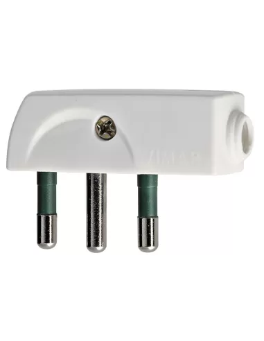 Vimar 00207.B 2p plug t 16a spa 16a 90° white