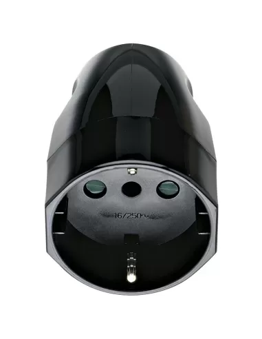 Vimar 00224 2P T 16A Schuko Axial Socket Black