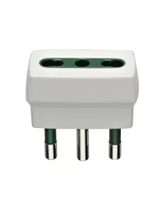 Adaptateur triple Vimar 00300.B 16A P Bipasso Bivalent 10/16A Blanc