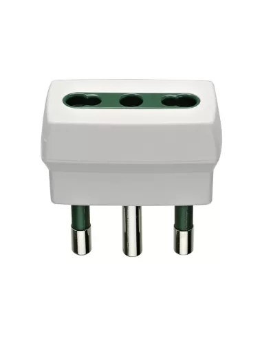 Adaptateur triple Vimar 00300.B 16A P Bipasso Bivalent 10/16A Blanc