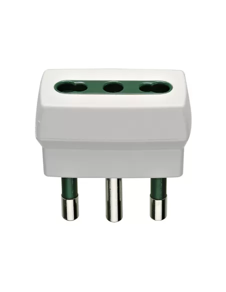 Vimar 00300.B Adaptador Triple 16A P Bipasso Bivalente 10/16A Blanco