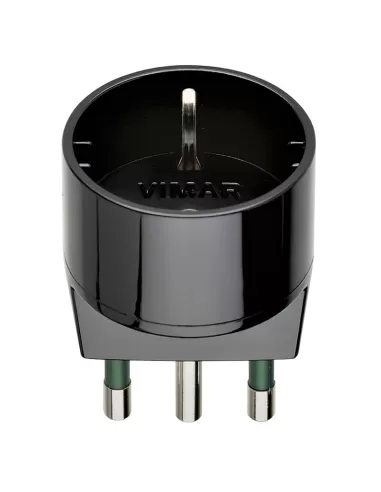 Adaptateur triple Schuko 16A Vimar 00303 Noir