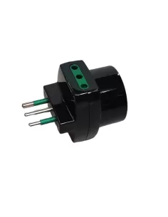 Adaptateur triple Vimar 00322 10A 2P11 Schuko Noir