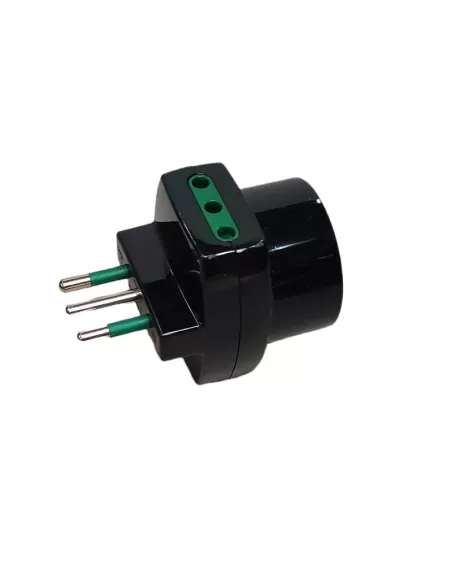 Vimar 00322 Triple Adapter 10A 2P11 Schuko Black