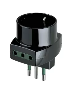 Vimar 00322 Adaptador Triple 10A 2P11 Schuko Negro 2