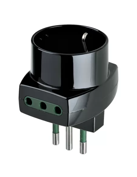 Adaptateur triple Vimar 00322 10A 2P11 Schuko Noir