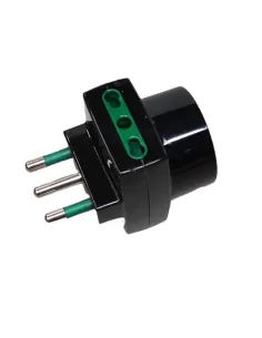Vimar 00323 Adaptador Triple 16A 2P Bipasso Bivalente 10/16A Schuko Negro 2