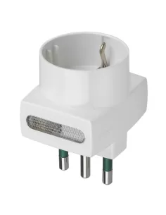 Vimar 00329.B Adaptador triple 16A P Bipasso Bivalente 10/16A Schuko Spd Blanco
