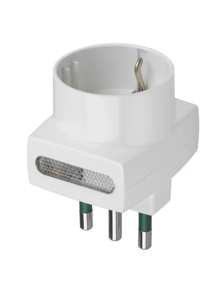 Vimar 00329.B Adaptador triple 16A P Bipasso Bivalente 10/16A Schuko Spd Blanco