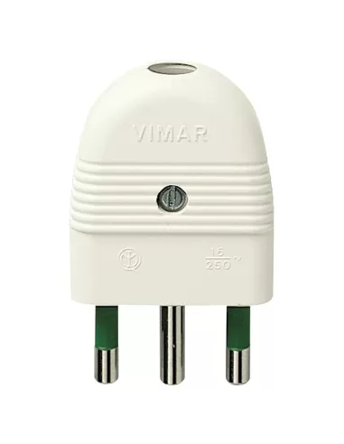 Vimar 01026.B 2P T 16A Enchufe Axial Blanco