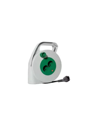 Enrouleur de câble Fanton 01274, 5 mètres de câble 3G1.5, 2 prises Schuko 16 A avec disjoncteur.
