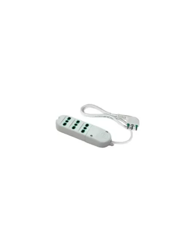 Fanton 41010 multipresa bianca 3 uscite bivalenti 2p t 16a con cavo 1,5mt  spina 2p t16a
