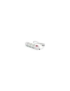 Fanton 42124 multitoma blanca con 3 tomas dobles italianas//alemanas, 6 tomas dobles con cable interruptor enchufe 2p t 16a