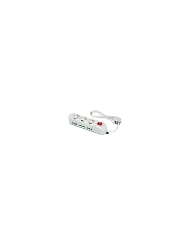 Fanton 42124 multipresa bianca 3prese bipasso italo//tedesca 6 bipasso con cavo  interruttore spina 2p t 16a