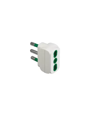 Adaptateur prise bivalent Fanton - fiche 2p t16a blanc 82110 fiches/prises/adaptateurs
