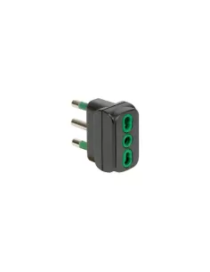 Fanton 87111 simple black adapter one plug 16a t-1 bivalent socket 10//16 t